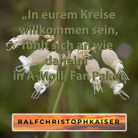 neuer moderne Klassik Hit: "In eurem Kreise willkommen sein, fühlt sich an wie daheim" by Ralf Christoph Kaiser in A-Moll Fan Paket mit Full Score and Parts und High Resolution wav Files inklusive original Cover Foto und mp3